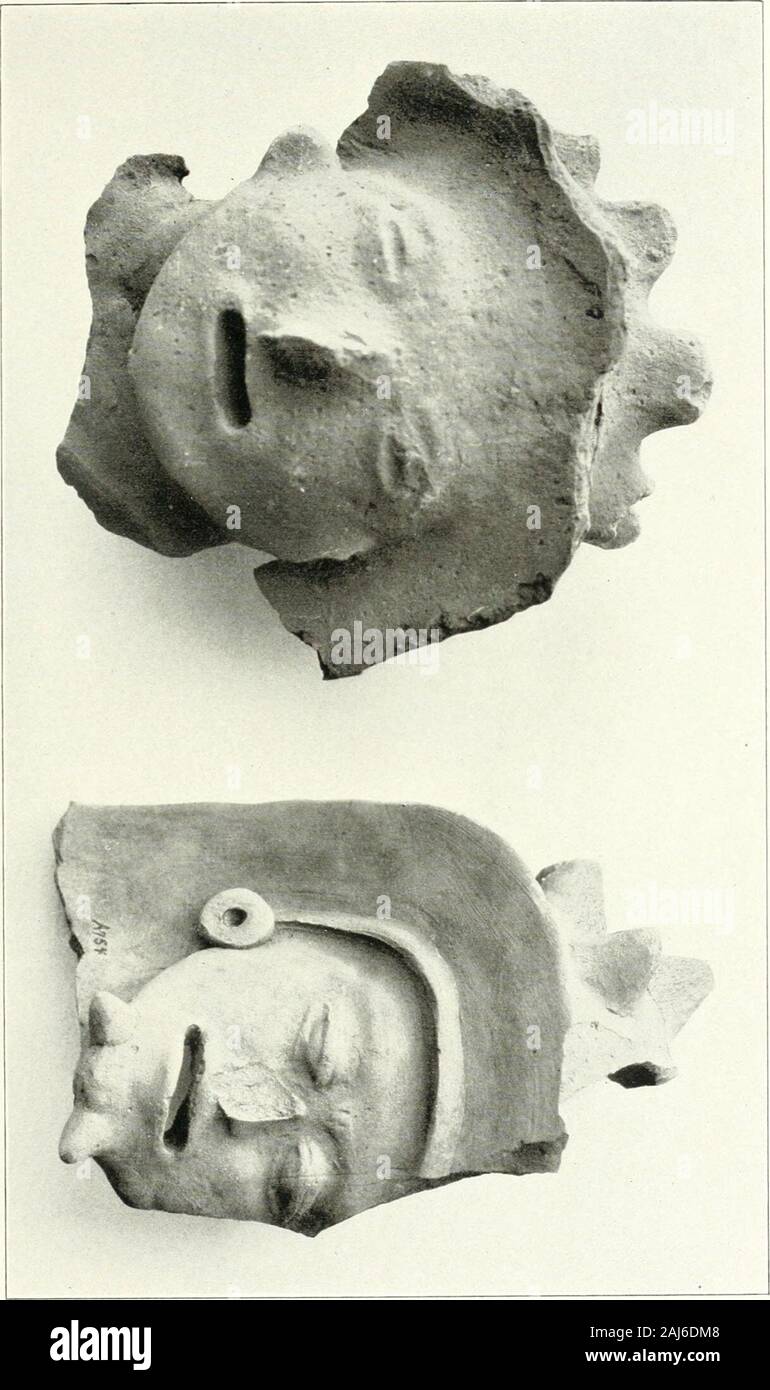 Archæological investigations on the island of La Plata, Ecuador . Head of Image.. FIELD COLUMBIAN MUSEUM. ANTHROPOLOGY, PL. LXXVI. Stock Photo