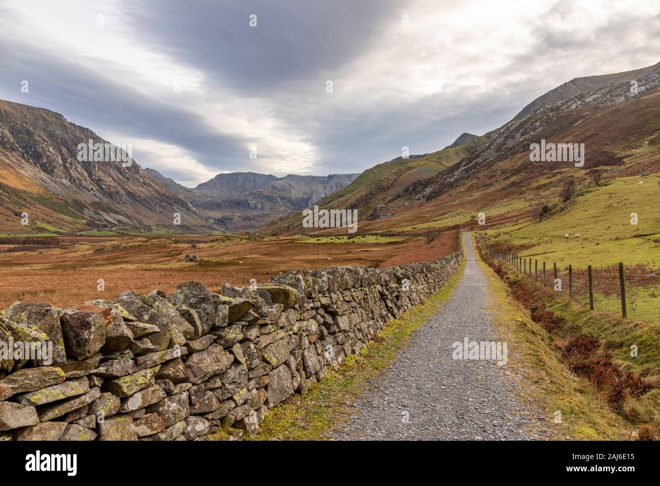 Nant Ffrancon valley, Snowdonia, North Wales Stock Photo