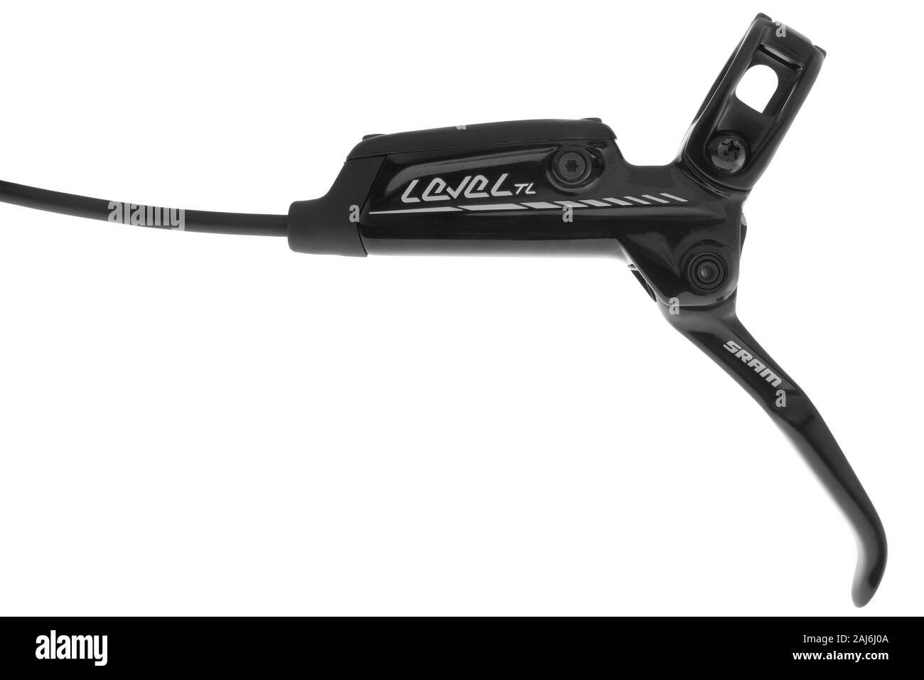 SRAM Level TL disk brake lever on white background Stock Photo