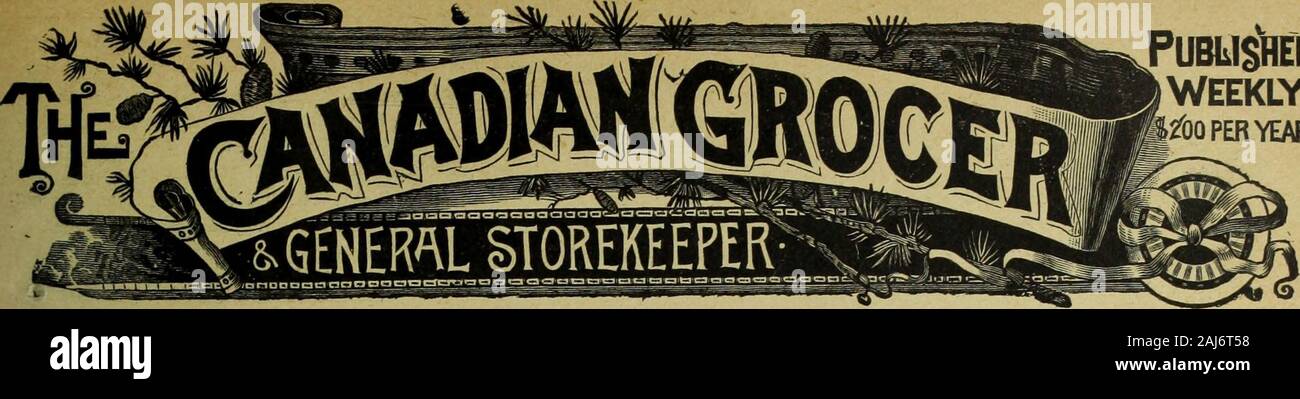 Canadian grocer January-June 1892 . WITHROW k HILLOCK TORONTO. The accompanying cut representsour $55 Grocer Refrigerator. Butwe make any size or shape to auitthe convenience of uur Patrons, andGuarantee Satisfaction. SEND FOR ILLUSTRATED CATALOCUE. Withrow& Hillock 13CLQueen St. E. Toronto Publishedweekly-zoo per year. published T) the interest of (Jroeers, Qapi^ers, produce agd provision Dealers aijd General Storekeepers. Vol. VI. TORONTO, MAY 13, 1892. No. 20 We beg to advise readers of achange in our premises. Ouroffice and place of publicationis now at No. 10 Front St. East,next door to Stock Photo