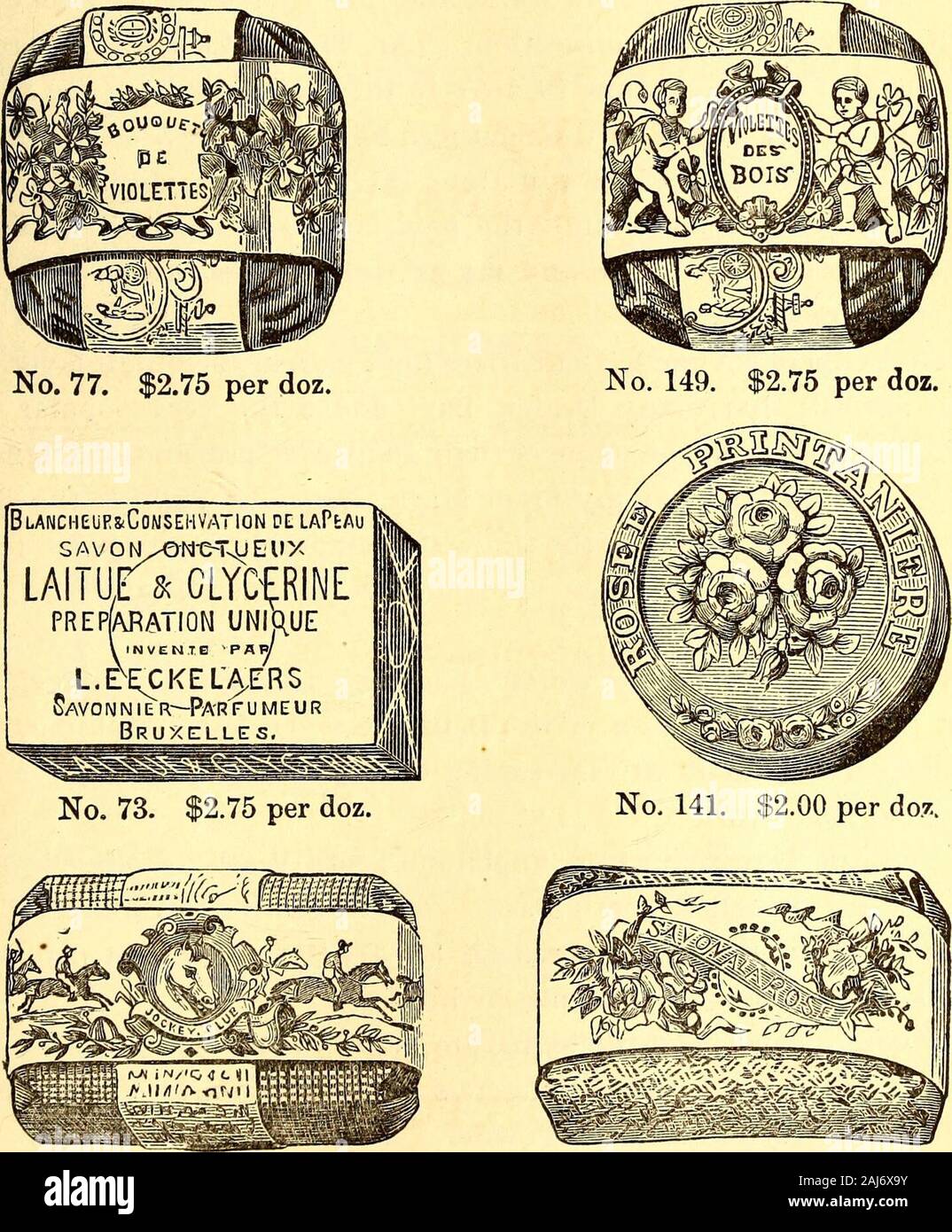American journal of pharmacy . gees, Elixir and Syrup of Iron,RigoUots Mustard Leaves, DucrosAlimentary Elixir, Limousins Cachets and Cacheteurs, Dehauts Pills, BlaudsPills, Arouds Wine of Cinchona, Iron and Extract ofMeatjDuquesnels Crystallized Alkaloids, Aconitineand Nitrate of Aconitine, Digitaline, Eserineand Sulph. of Eserine, Duboisine,Picrotoxine, Pilocarpine andSalicylate of Eserine. Also, Sole Agents for the United States for Unrivaled Toilet Soaps. Correspondence Solicited. Price Lists sent on application i i Am. J. Ph.] 9 [Nov., 1882 EECKELAIiRS TOILET SOAPS. We would call the atte Stock Photo