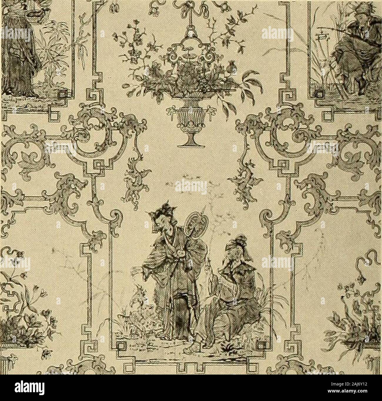 Decorative textiles; an illustrated book on coverings for furniture, walls and floors, including damasks, brocades and velvets, tapestries, laces, embroideries, chintzes, cretonnes, drapery and furniture trimmings, wall papers, carpets and rugs, tooled and illuminated leathers . *l* Stock Photo
