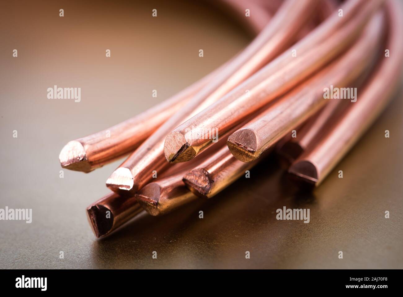 Copper wire raw materials industry Stock Photo Alamy