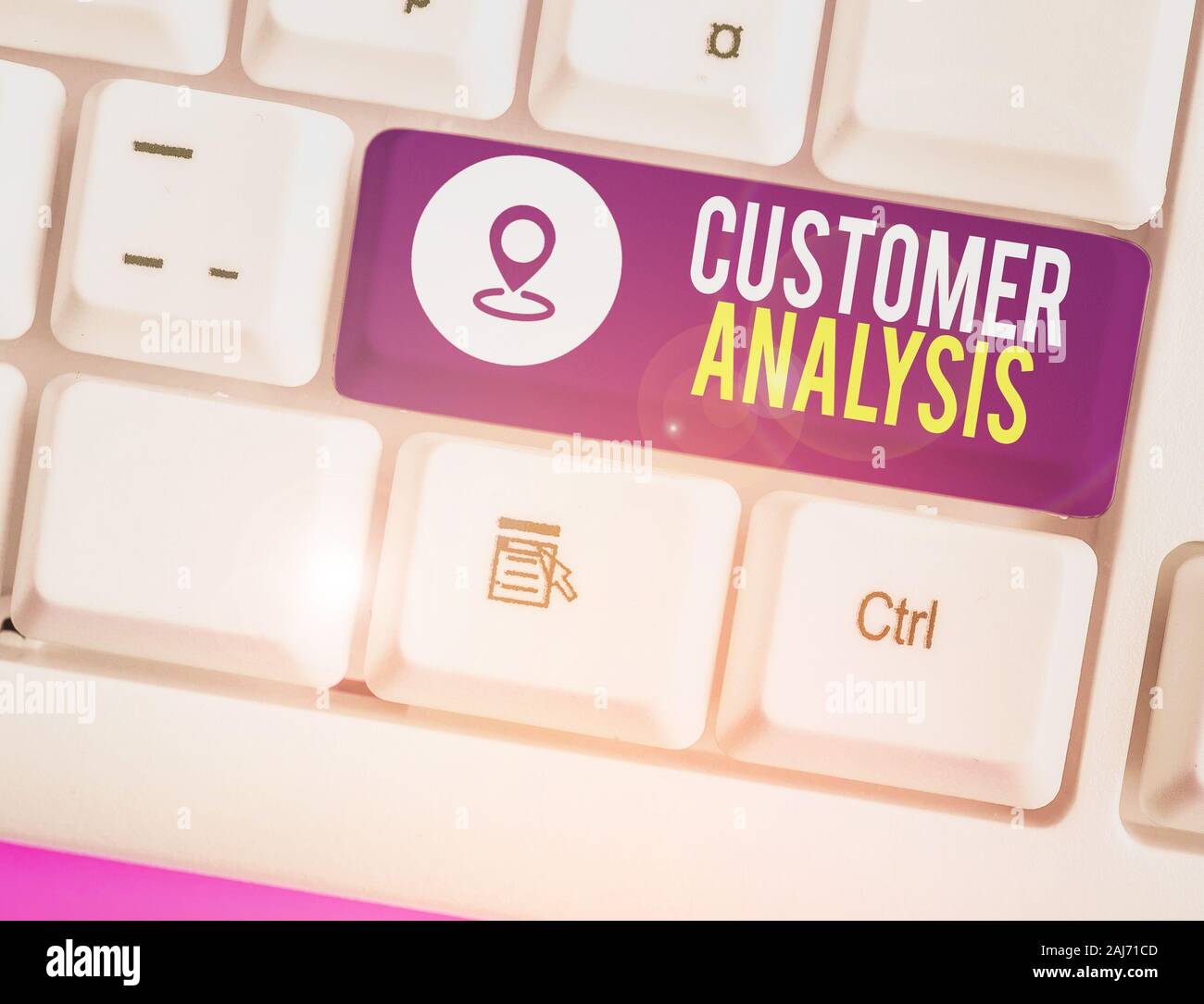 Customer Analysis Lettering Text sign showing Customer Analysis. Business photo text systematic ...