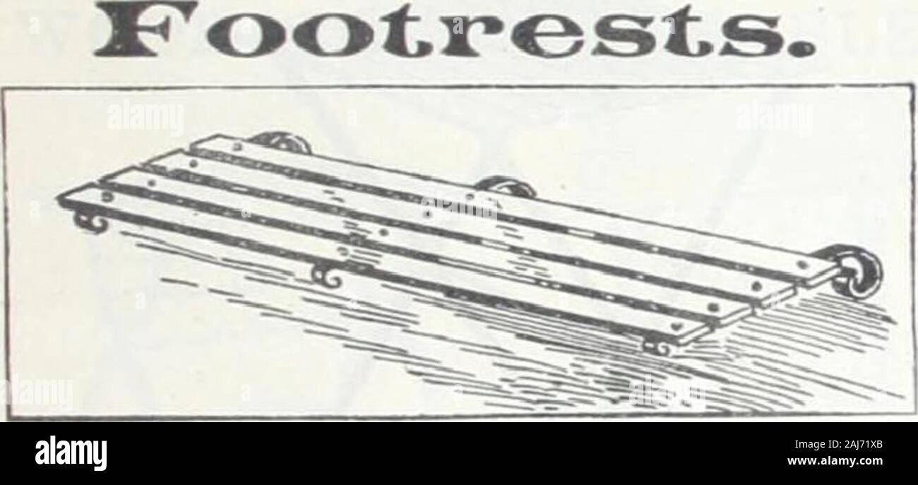 Wrinch & Sons garden furniture and requisites. . q * - m o p f .. MARK PRICES. n extra strong - With gun rn- ) ** th.bo,e. Ma. S 25- 27 8 HT—BKTBBBD Al STATIONERS MAM. The &gt;4* ?* 14! Iron & Wood. Pitch Pine splines, varuished, with wrought iron scrolled bearers. PRICES. 4 ft bin. long 5 6 ft. long 6- 6ft long 66 WOOD FOOTRESTS. Stock Photo