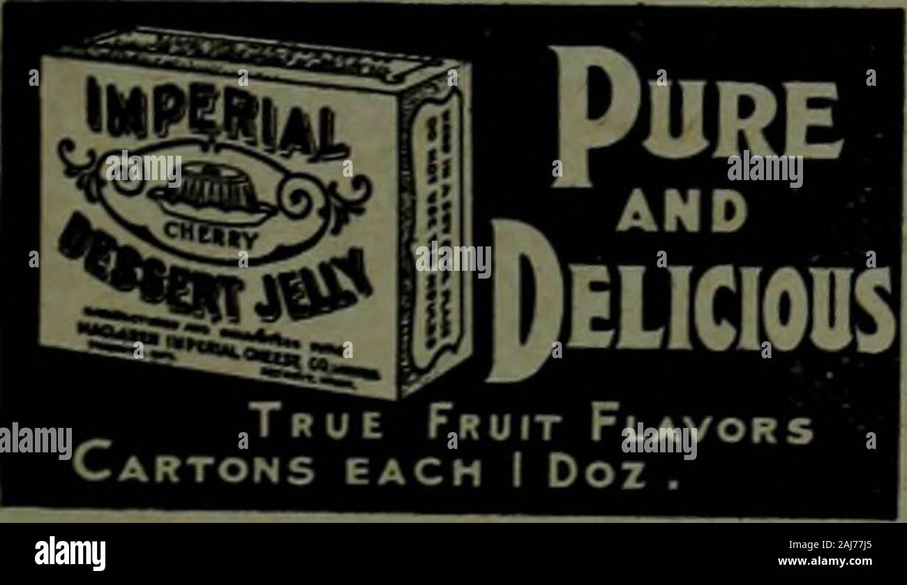 Canadian grocer July-December 1908 . aiD You can give your customersthe richest flavor, most tenderskin and finest quality if youinsist on having the pack of Jo»e 5egalerva Malaga, 5t)ainRO»E e* LArLAMME Limited Montreal and Toronto Jami and Jalliei. BA.TOIB8 WHOLK TRUIT 8TRAWBEBBT JAM Agents, Boea k Laflaii.me, Montreal and Toronto. 1-Ib. flau jar, screw top, 4 doz., per doz 2 20 TBOUAja J. UPTON PrioM on application. I. UPTON k 00. Smpound Fmit Jami—ox. glau Jan, ] doz. in oaie, per doz. 11 00 l-lb. tlni, 1 doz. In oaae per lb. 07i 5 and 7-lb. tin paiU, 8 and 8 palli In orata per lb. 0 07 7 Stock Photo
