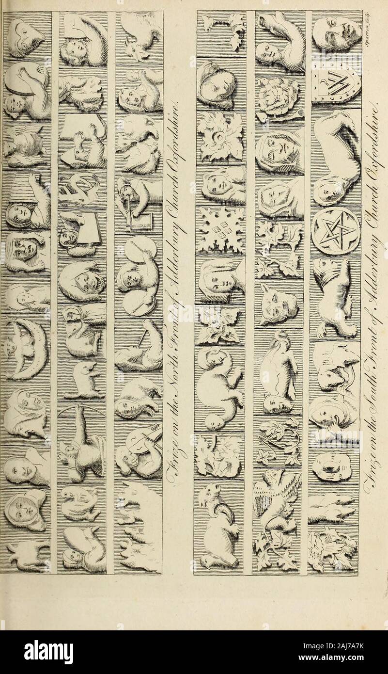 The antiquities of England and Wales . s of great nails, driven in at regular diftances ; as in thewave of old St. Pauls, and the great tower at Hereford (all of them found alfo in more ancient Saxonbuildings) :—the billeted moulding, as if a cylinder mould be cut into fmall pieces of equal length, andthefe ftuck on alternately round the face of the arches; as in the choir of Peterborough, at St. Crofs,and round the windows of the upper tire on the outfide of the nave at Ely :—this latter ornament wasoften ufed (as were alfo fome of the others) as a fafcia, band, or fillet, round the outf.de o Stock Photo