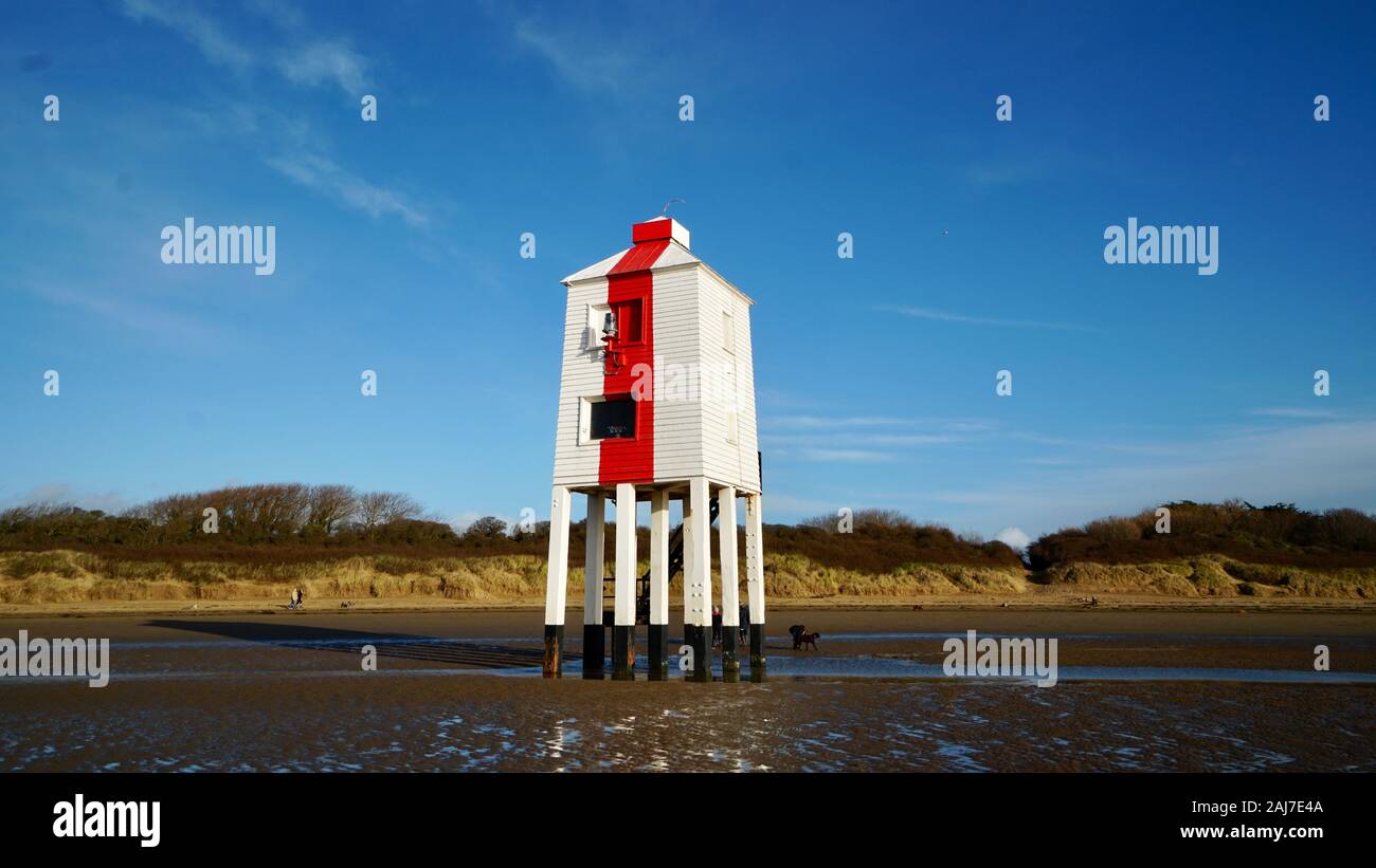 Low Lighthouse, Burnham-on-Sea, Somerset, England, UK Stock Photo