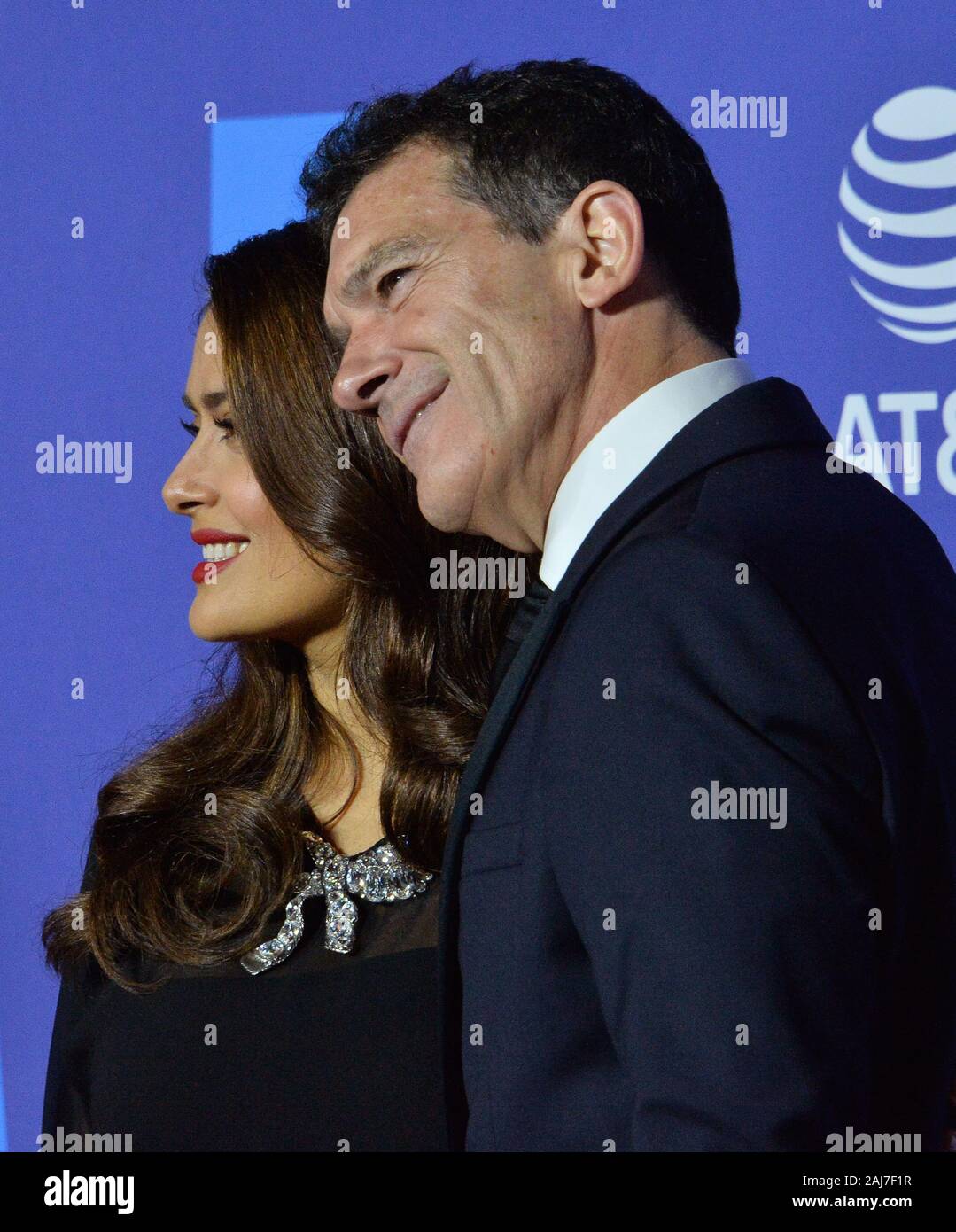 Palm Springs, United States. 2nd Jan, 2020. Actors Salma Hayek and