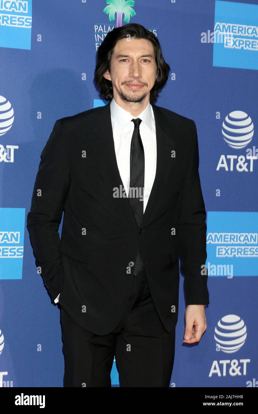 January 2, 2020, Palm Springs, CA, USA: PALM SPRINGS - JAN 2:  Adam Driver at the 2020 Palm Springs International Film Festival Gala Arrivals at the Conventional Center on January 2, 2020 in Palm Springs, CA (Credit Image: © Kay Blake/ZUMA Wire) Stock Photo
