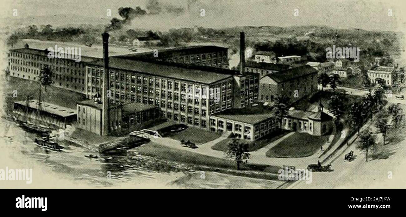 History of American textiles : with kindred and auxiliary industries (illustrated) . GEORGE E. KENT trained to cotton manufacturing—wasbrought from the Pittsfield Mills, where hehad succeeded his father, to the agency ofthe Exeter plant. He fully rose to the de-mands of the World War, and under hisdirection the company did much ?work forthe National Government. His prematuredeath in 1918 ?was regretted by all whoknew him, nowhere more than by his com-pany associates. His brother, Hervey Kent,president of the Exeter Banking Company,has, since June 1, 1921, been the com-panys treasurer. The fore Stock Photo