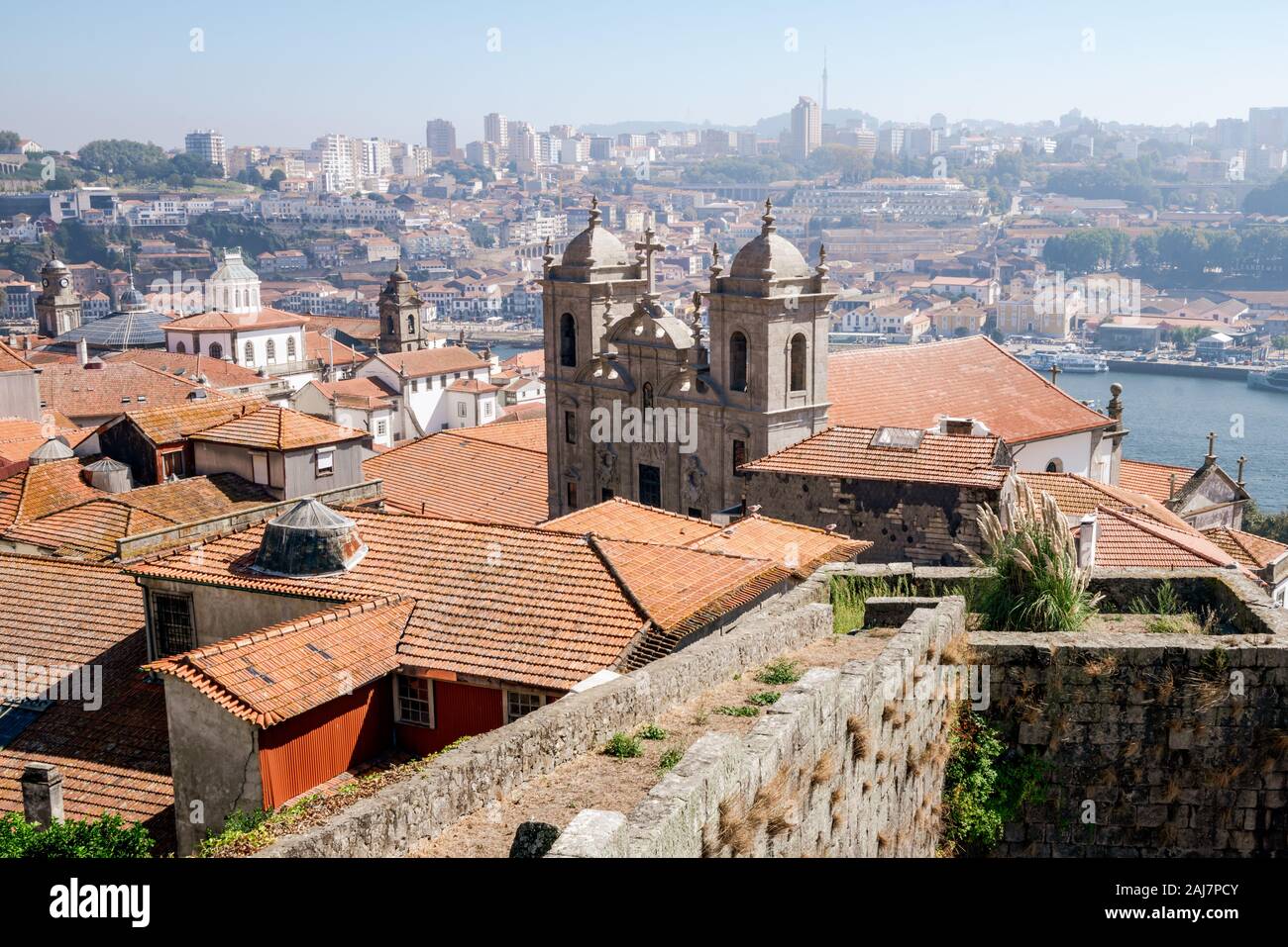 View across the city of Porto with Convent of Sao Joao Novo Church in the foreground, Portugal. Photograph: Tony Taylor Stock Photo
