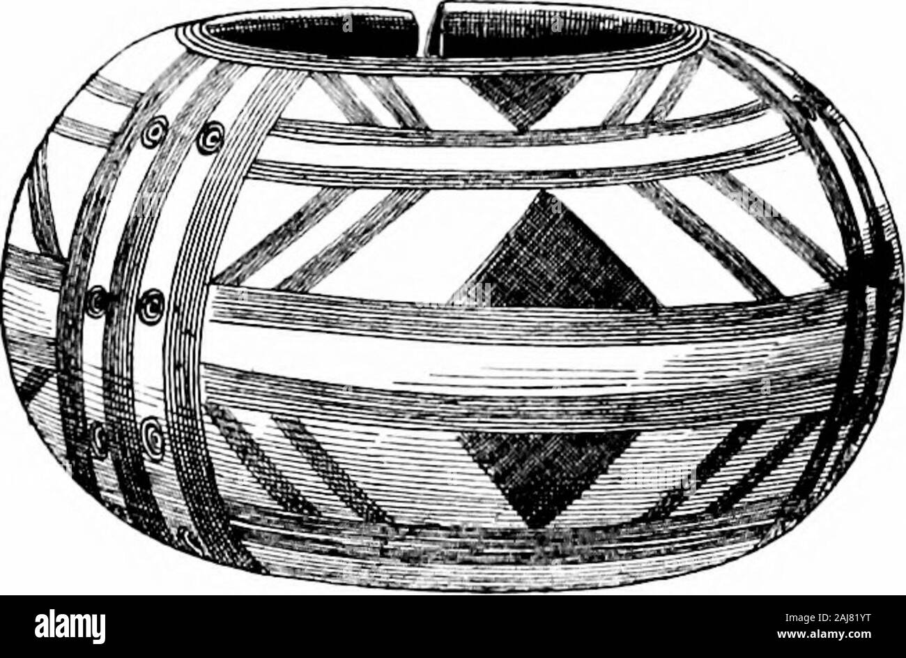 A guide to the antiquities of the bronze age in the Department of British and mediæval antiquities . Fig. 101.—Halbert, Trieplatz,Potsdam, Prussia. J 100 DESCRIPTION OF CASE G ?with very high feet, one of which was painted with semicirclesand spirals in red and yellow. The presence of the spiral in-dicates Aegean influence, which cannot be earlier than the periodbetween 3000-2500 B.C., when this ornament was first used inthe Greek Islands. Within these approximate limits the inhabit-ants of the Danube val-ley probably became ac-quainted with metals,either by independentinvention or instruction Stock Photo