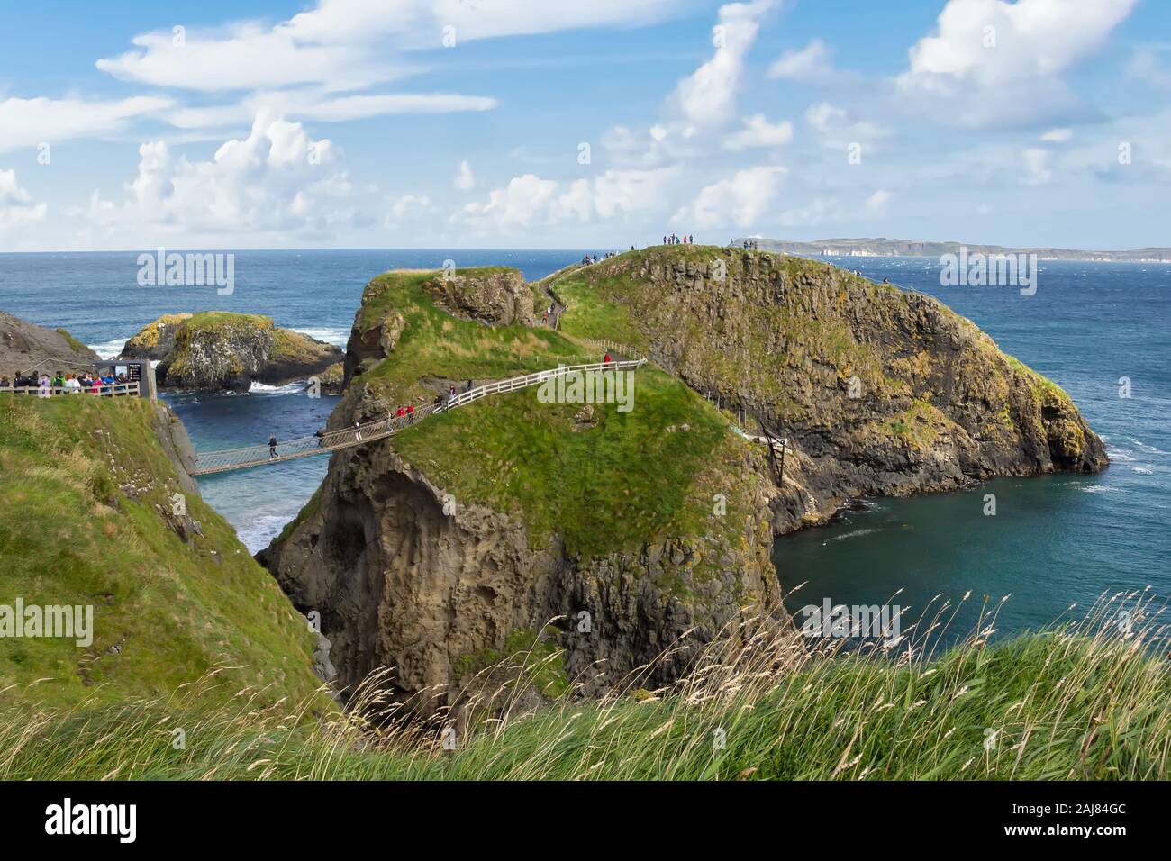 CarrickaRede Rope Bridge near Ballintoy in County Antrim, Northern