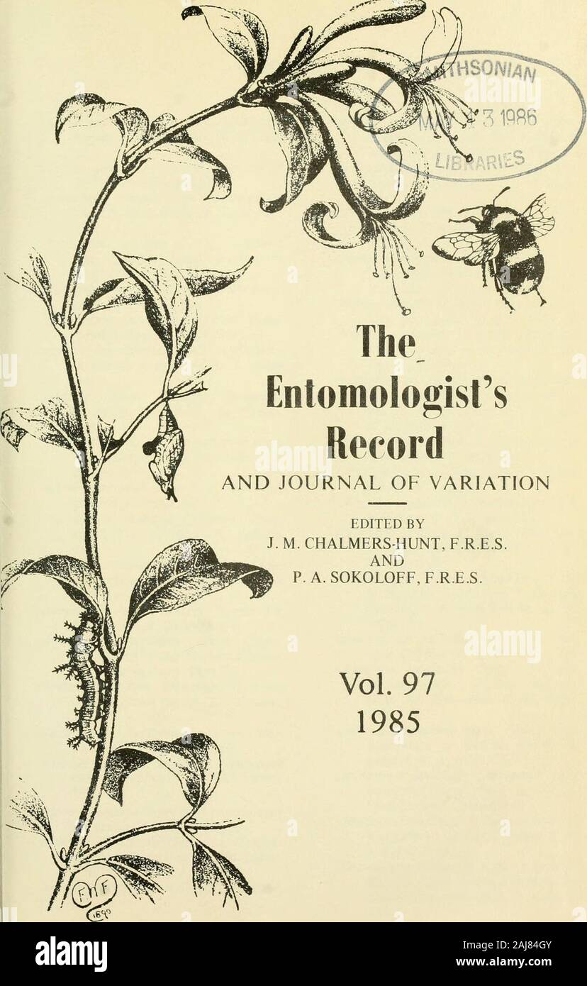 The Entomologist S Record And Journal Of Variation N Record And Journal Of Variation Edited By J M Chalmers Hunt F R E S And P A Sokoloff F R E S Vol Contents 1985 Acherontia Atropos L And