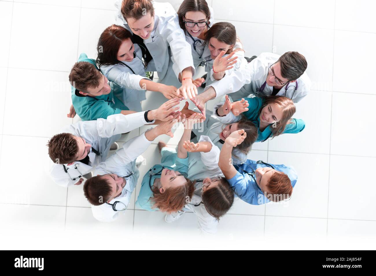 Rear view team medics hi-res stock photography and images - Alamy