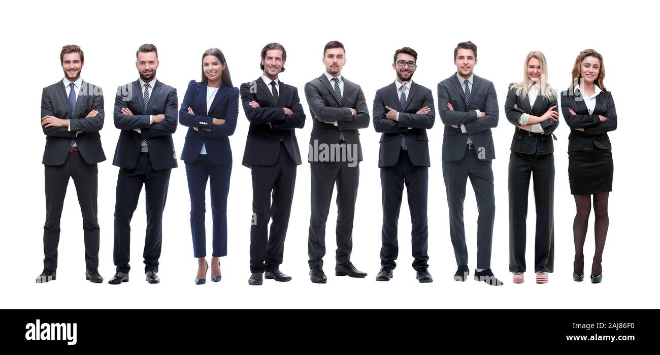 group of young successful entrepreneurs standing in a row Stock Photo ...