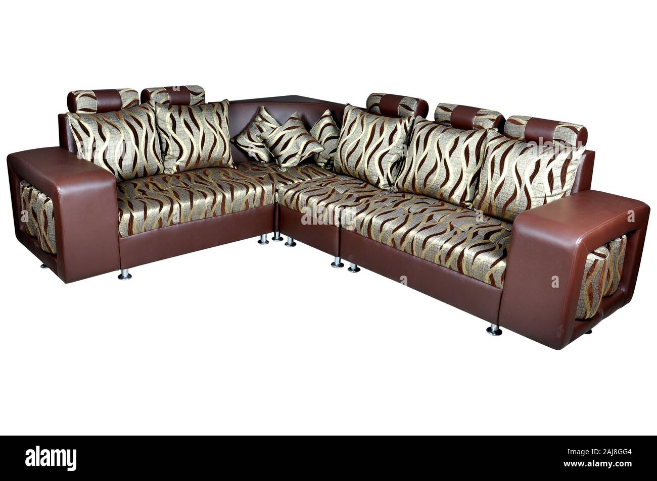 leather corner sofa Stock Photo Alamy