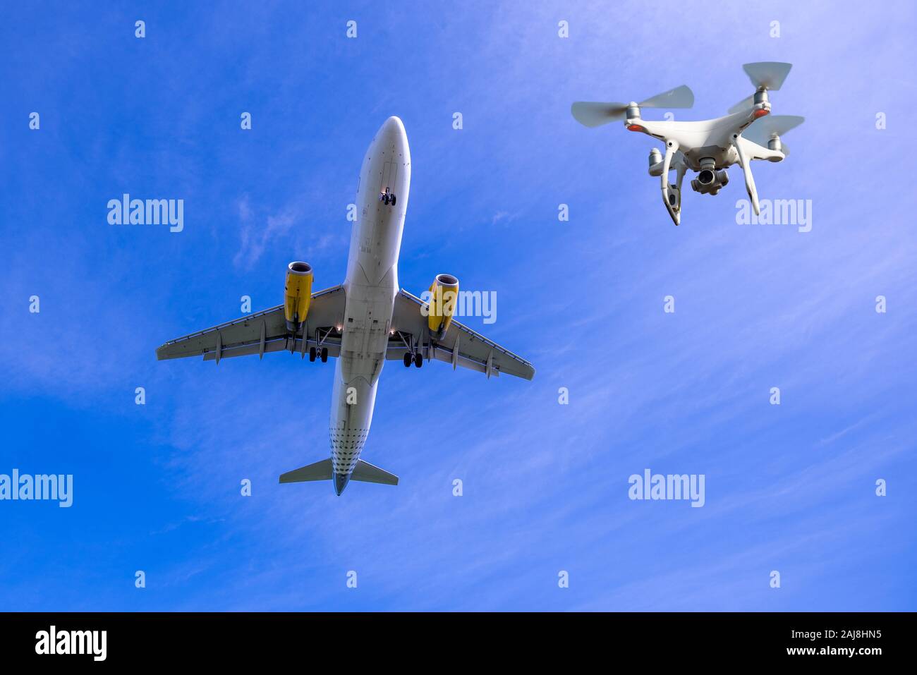 Drone flying near airport hires stock photography and images Alamy