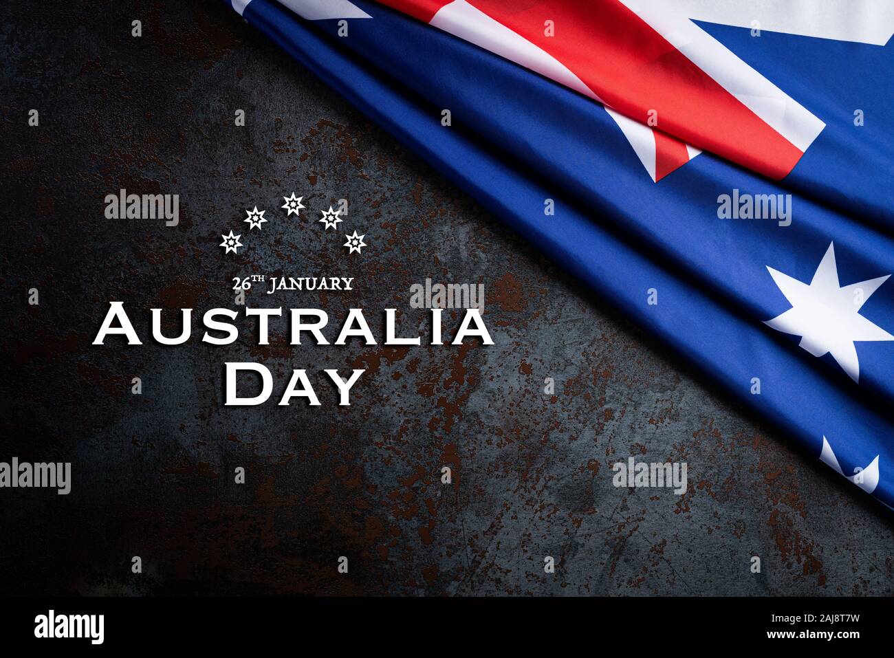Australia Day Concept Australian Flag With The Text Happy