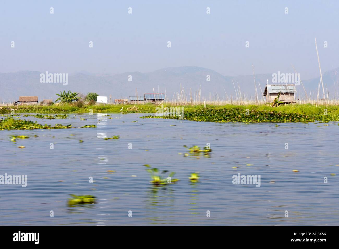 Scenery at Inle Lake, Nyaung Shwe, Myanmar (Birma) Stock Photo