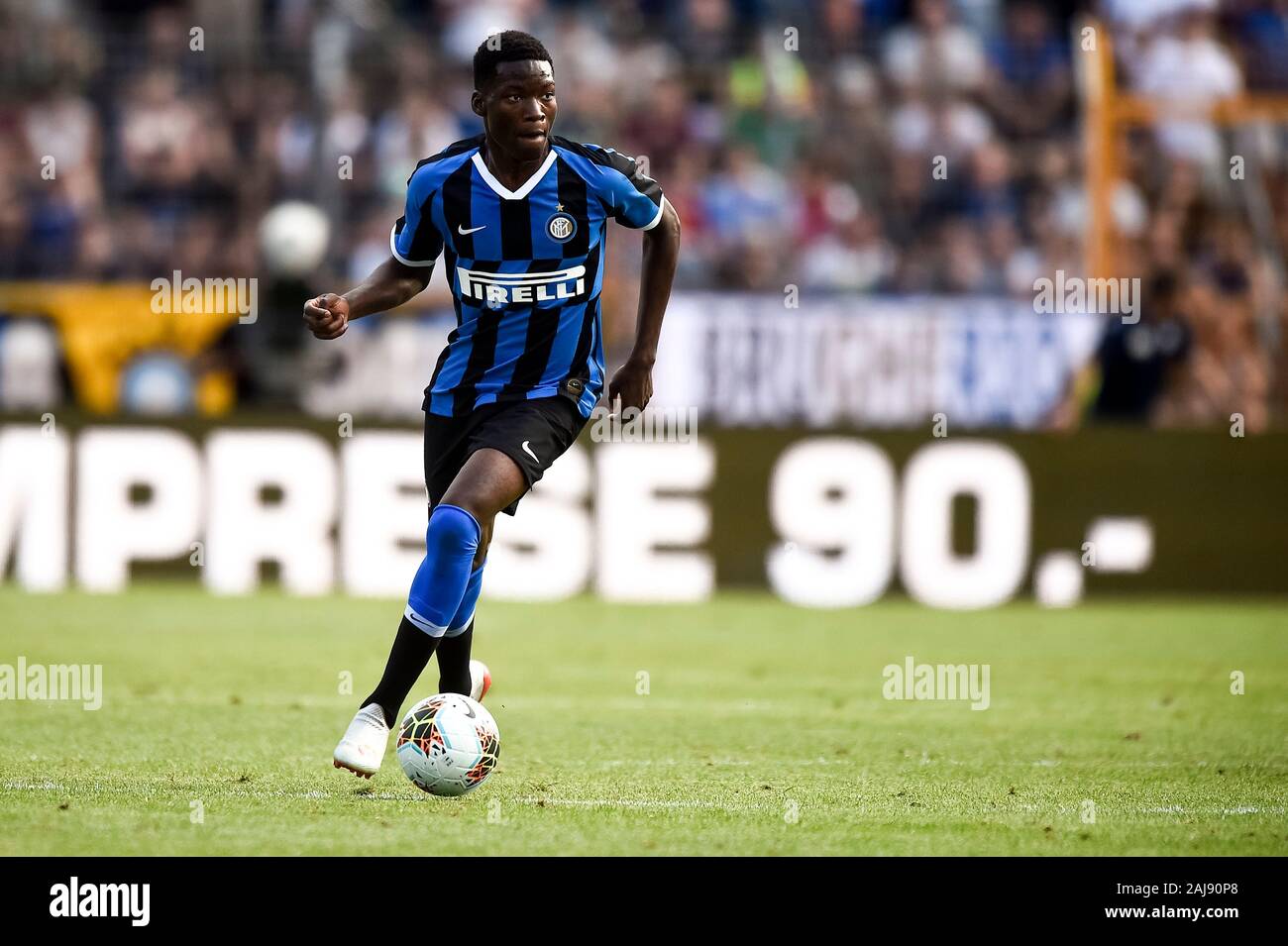 Lugano, Switzerland. 14 July, 2019: Lucien Agoume of FC Internazionale in action during pre-season friendly football match between FC Lugano and FC Internazionale. FC Internazionale won 2-1 over FC Lugano. Credit: Nicolò Campo/Alamy Live New Stock Photo