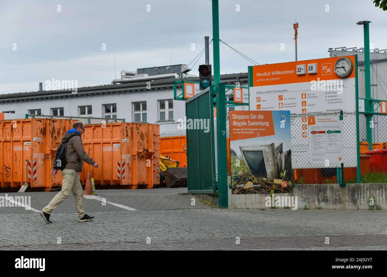 BSR Recycling Hof, Tempelhofer Weg, Schöneberg, Berlin, Deutschland ...