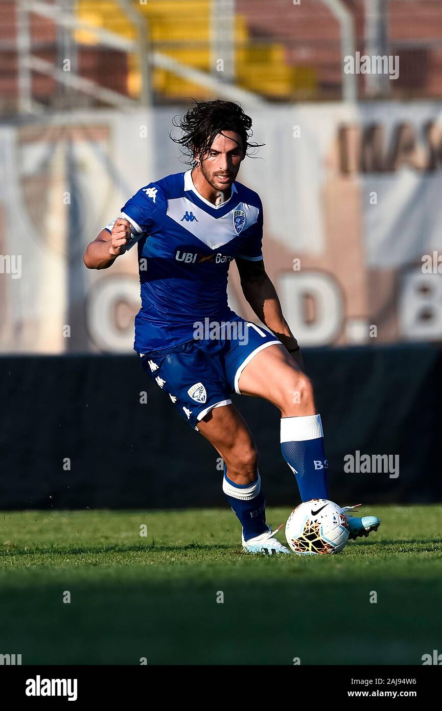 Mantua, Italy. 10 August, 2019: Ernesto Torregrossa of Brescia Calcio in action during the pre-season friendly football match between Brescia Calcio and Real Valladolid CF. Brescia Calcio won 2-1 over Real Valladolid CF. Credit: Nicolò Campo/Alamy Live News Stock Photo