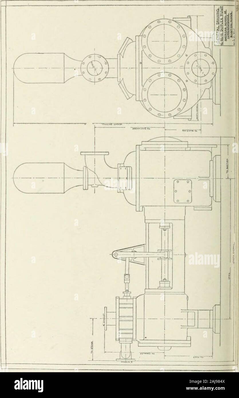 Cyclopedia of mechanical engineering; a general reference work Editor-in-chief Howard Monroe Raymond Assisted by a corps of mechanical engineers, technical experts, and designers of the highest professional standing . MECHANICAL DRAWING, 57 tliat if they are desirable on any drawing tliey are especiallydesirable on a general drawing, where one part overlaps another,as they make it easier to pick out and separate one surface fromanother. Some lines are shaded in this drawing wliich are notstrictly sharp edges. It is held, however, that the roundmg of acorner ought not to destroy its character a Stock Photo