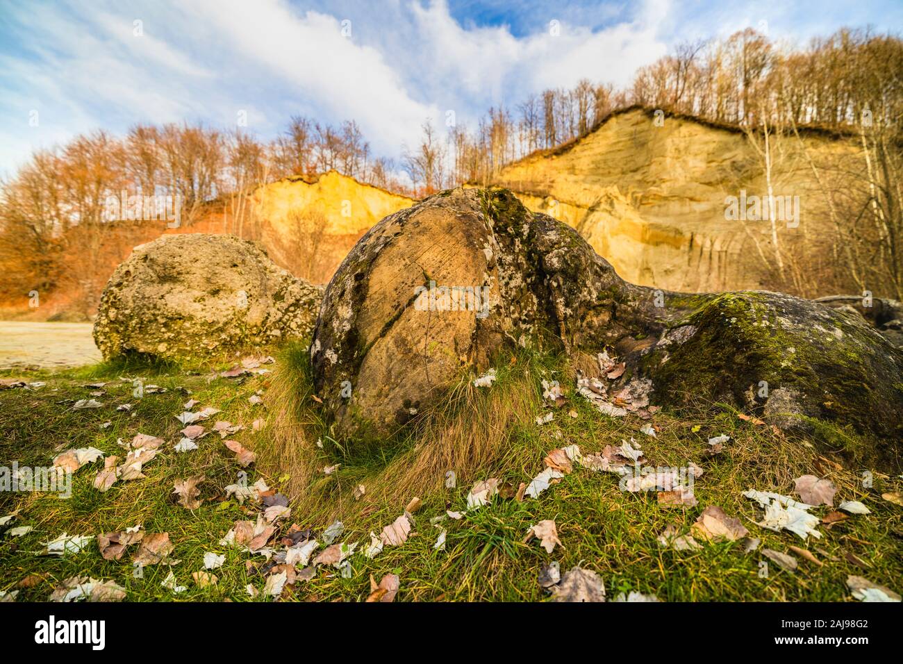 Trovan Rocks Inside Trovantii – the strangest living stones in Romania Stock Photo - Alamy