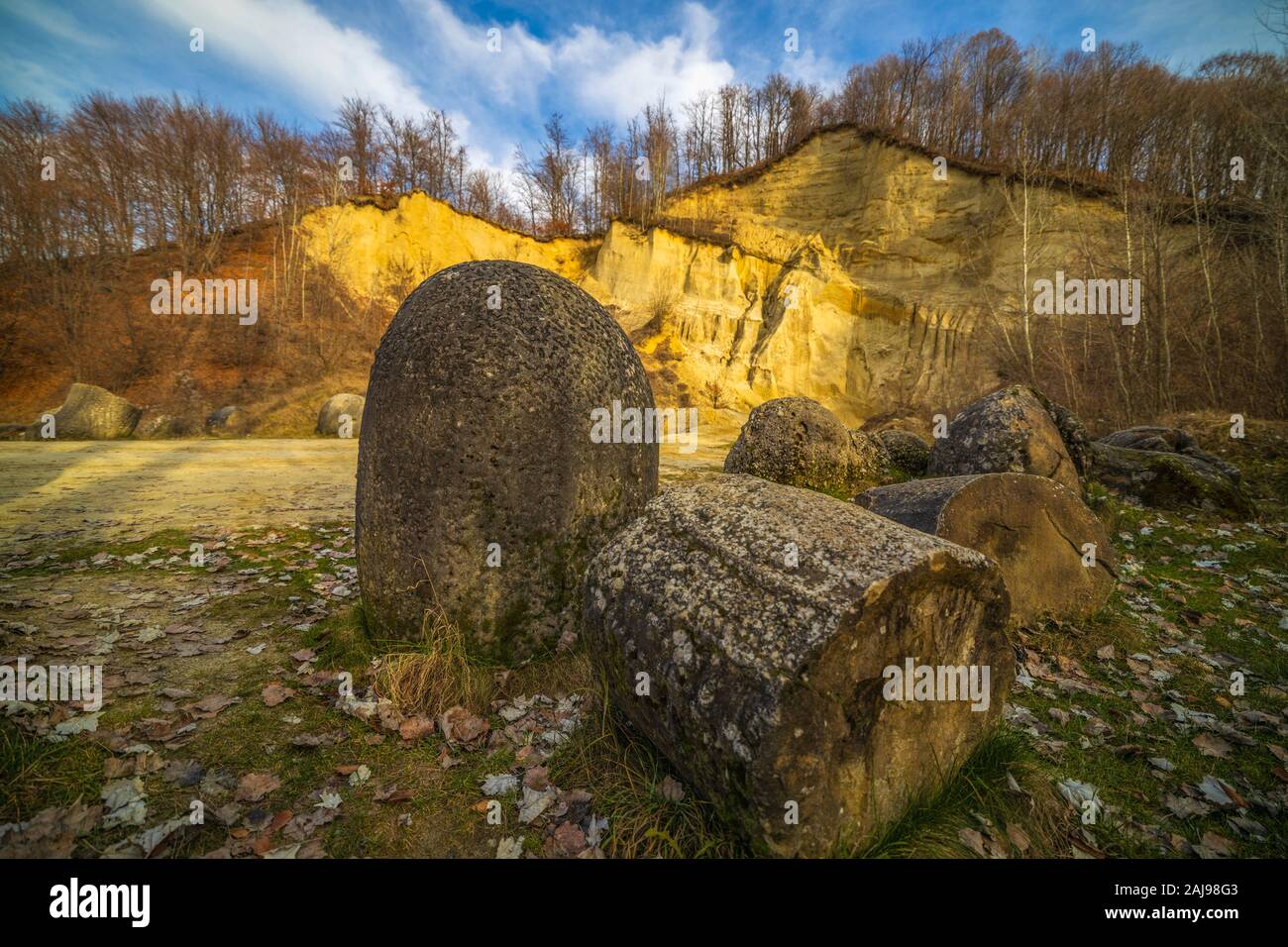 Trovan Rocks Inside Trovantii – the strangest living stones in Romania Stock Photo - Alamy