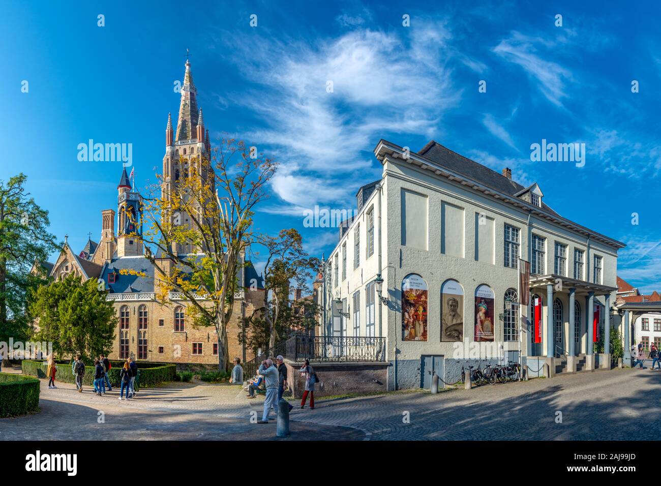 Bruges, Belgium - October 6, 2018: Arentshuis is a neoclassical building from the last quarter of the 18th century, and is now a museum about painting Stock Photo
