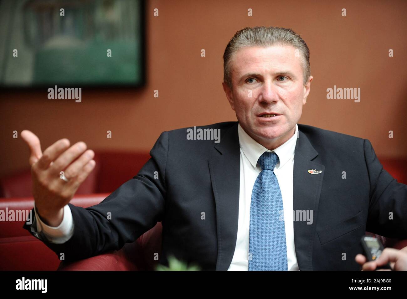 Bubka is Senior Vice President of the International Association of Athletics Federations (IAAF), serving since 2007, and President of the National Oly Stock Photo