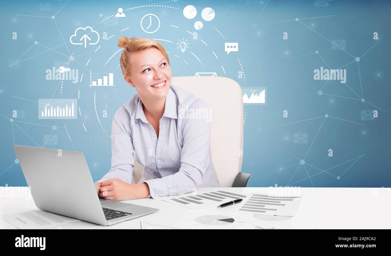 Young business person with operational system concept Stock Photo - Alamy