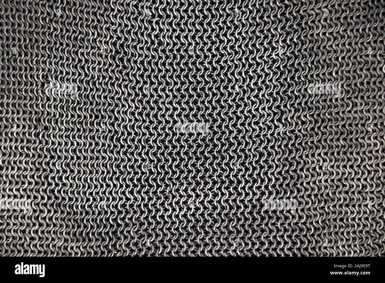 Authentic hauberk fragment pattern background Stock Photo