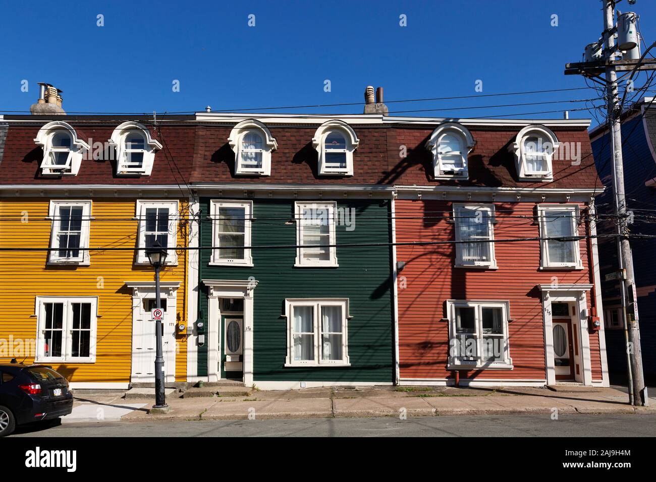 Colourful houses in St John's, Newfoundland and Labrador, Canada
