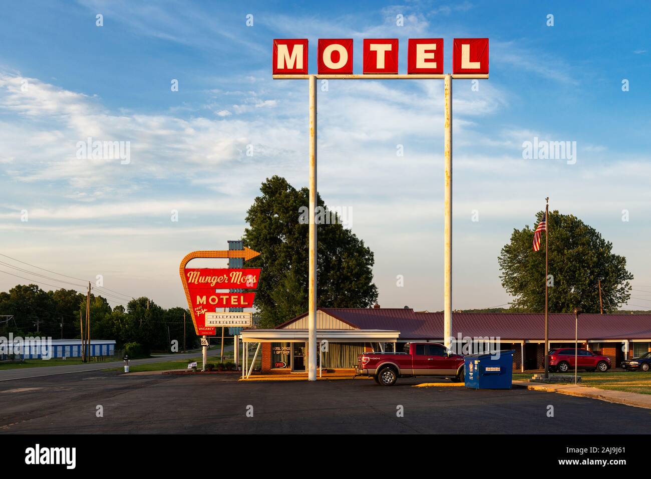 Lebanon, Missouri, USA July 6, 2014 The Munger Moss Motel along the