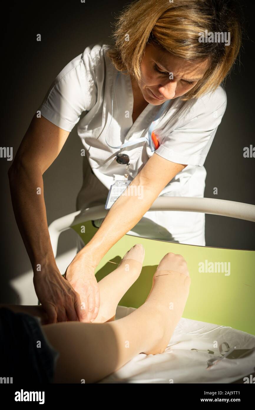 Acupuncture pour femmes enceintes Stock Photo