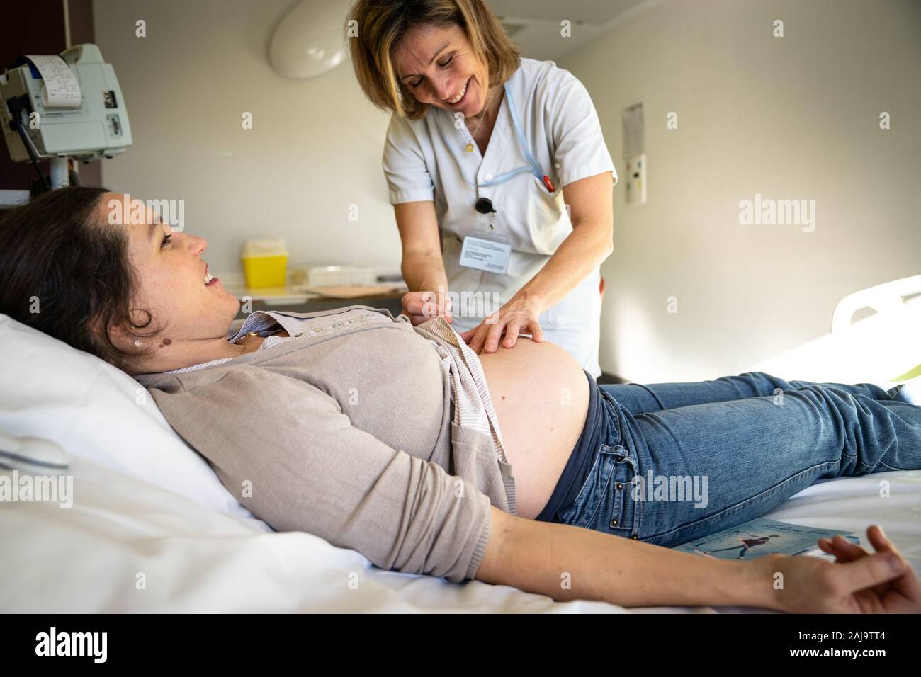 Acupuncture pour femmes enceintes Stock Photo