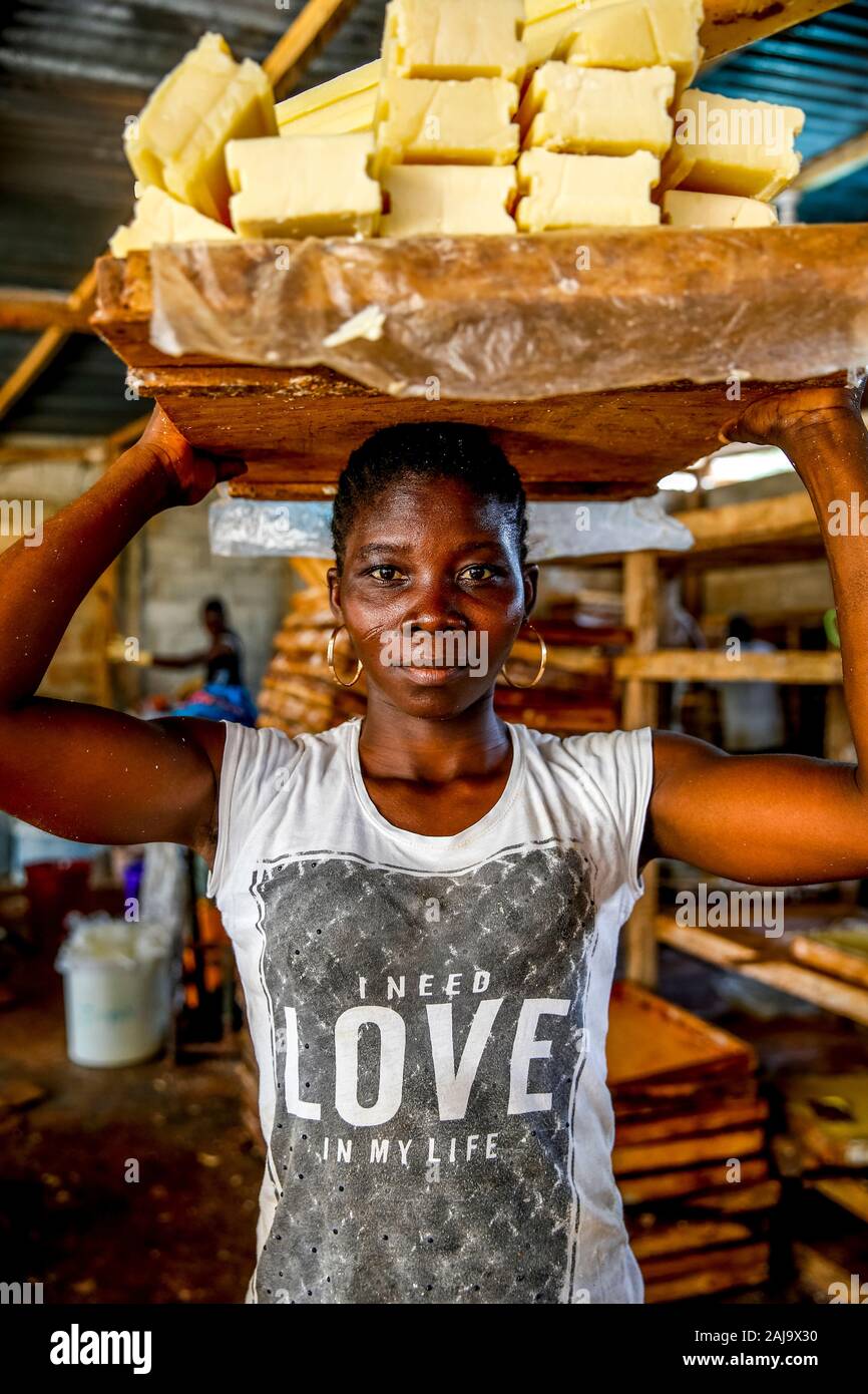 Soap factory in lomé, togo Stock Photo