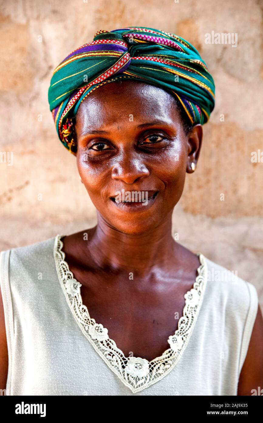 Togolese woman in lomé, togo Stock Photo