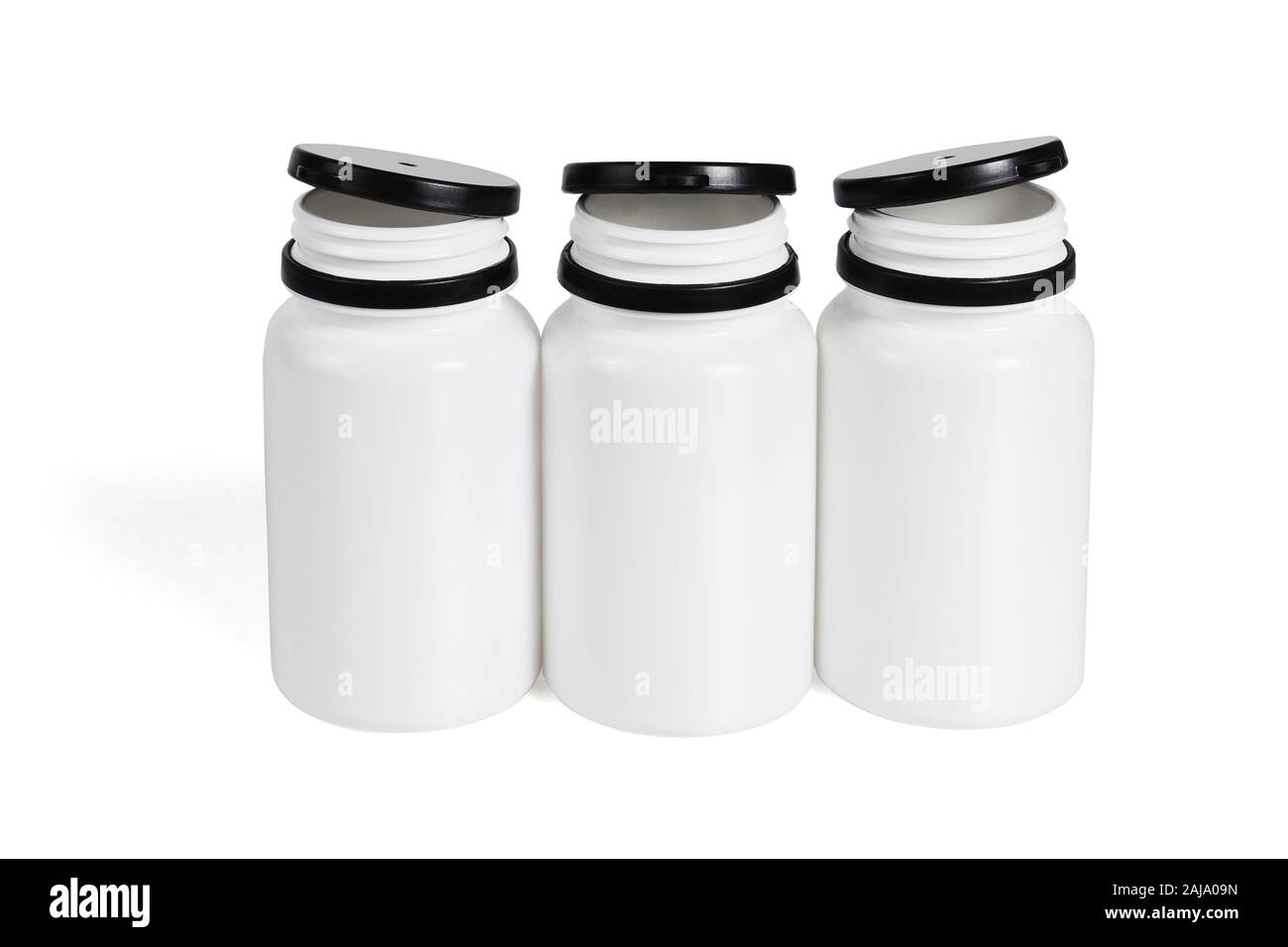 Open Plastic Containers on White Background Stock Photo Alamy