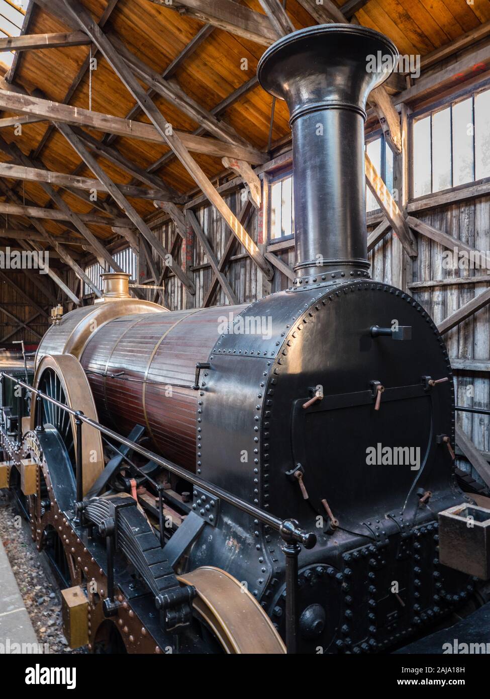 Iron Duke Steam Train, Broad Gauge Replica Loco, Didcot Railway Centre