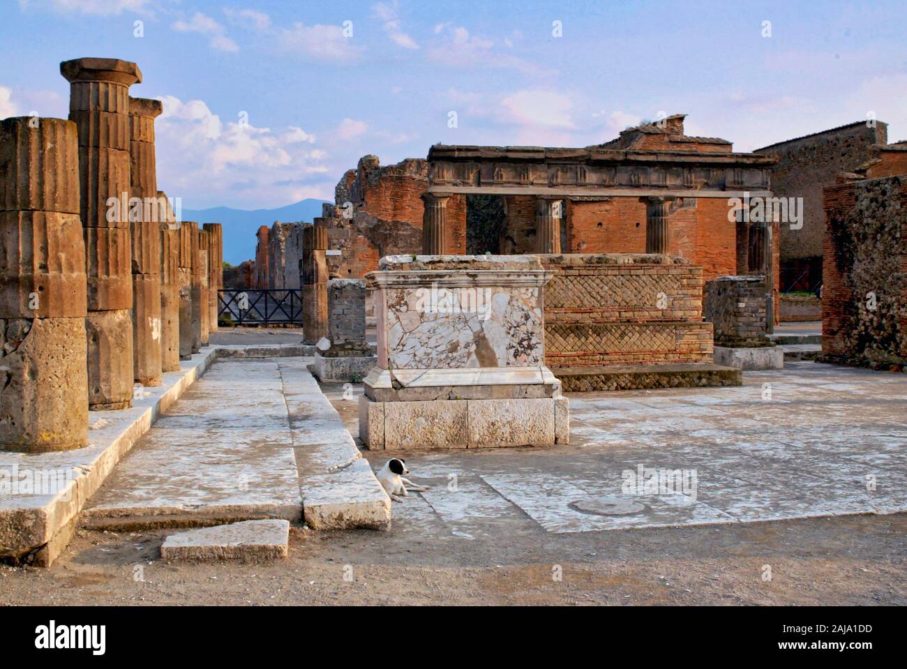 Forum in Pompeii, Campania, Italy, Europe Stock Photo