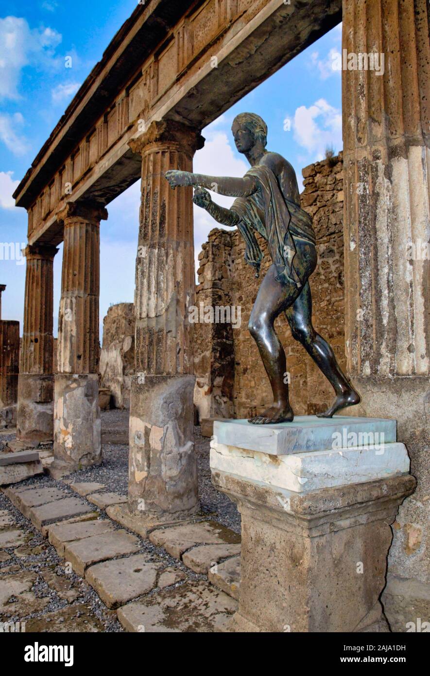 Temple of Apollo in Pompeii, Campania, Italy, Europe Stock Photo