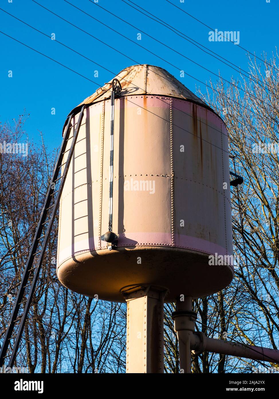 Water Tank, Didcot Railway Centre, Didcot, Oxfordshire, England, UK, GB. Stock Photo