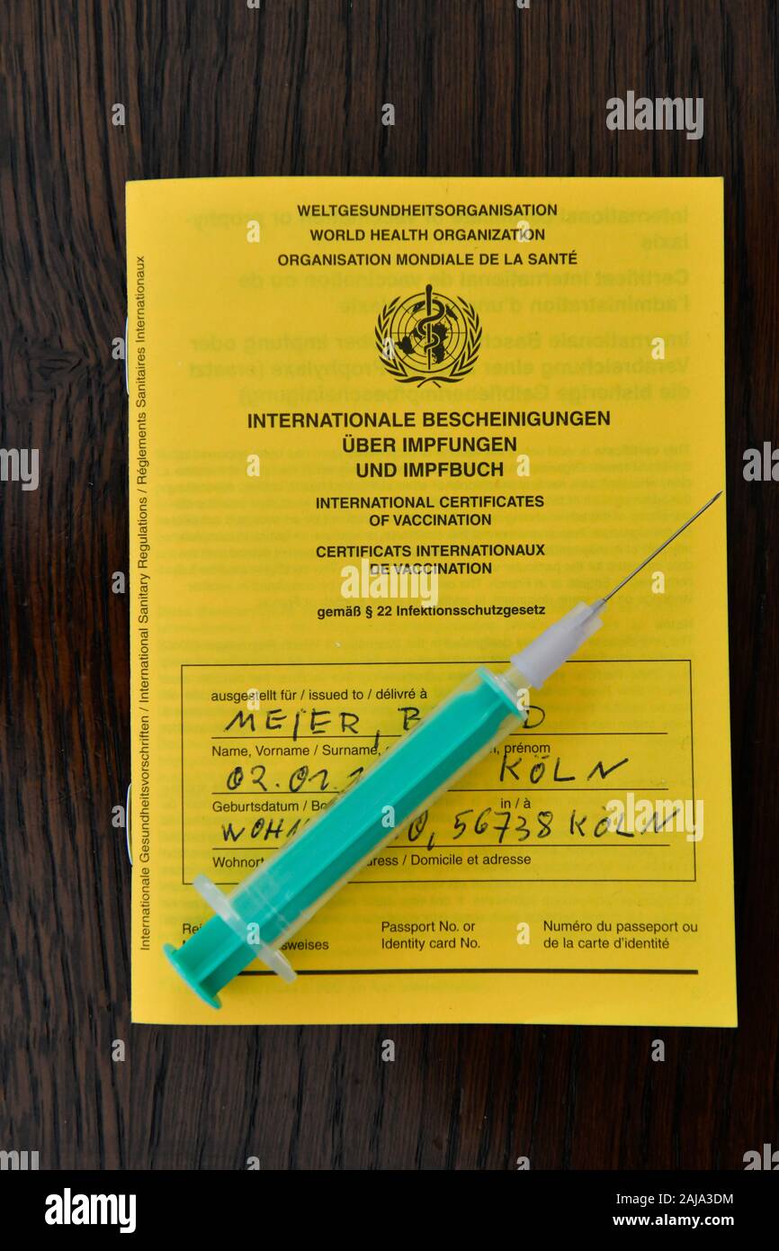 Impfbuch, Symbolfoto Impfungen Stock Photo