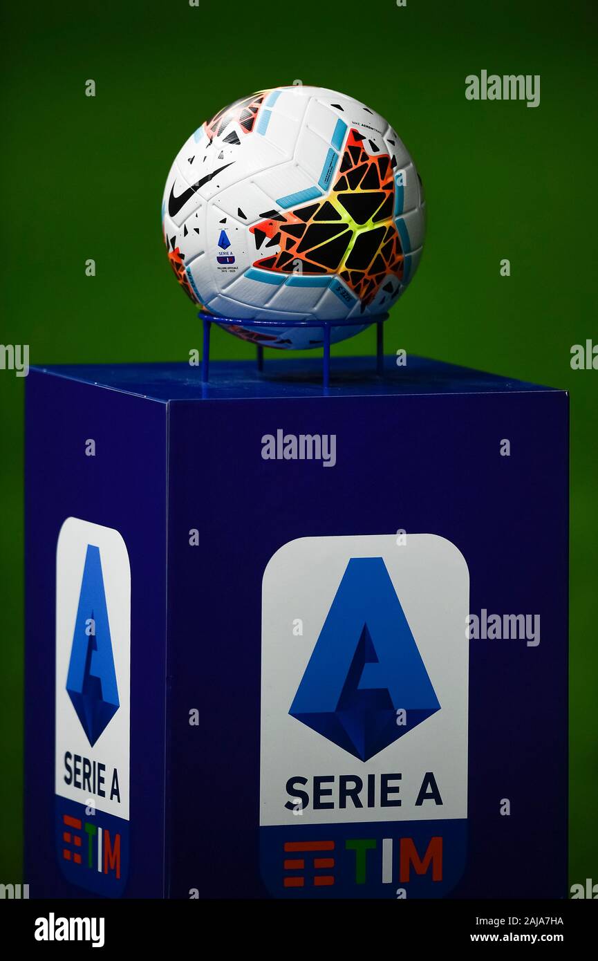 Milan, Italy. 29 September, 2019: The Serie A official match ball Nike Merlin is pictured prior to the Serie A football match between AC Milan and ACF Fiorentina. ACF Fiorentina won 3-1 over AC Milan. Credit: Nicolò Campo/Alamy Live News Stock Photo