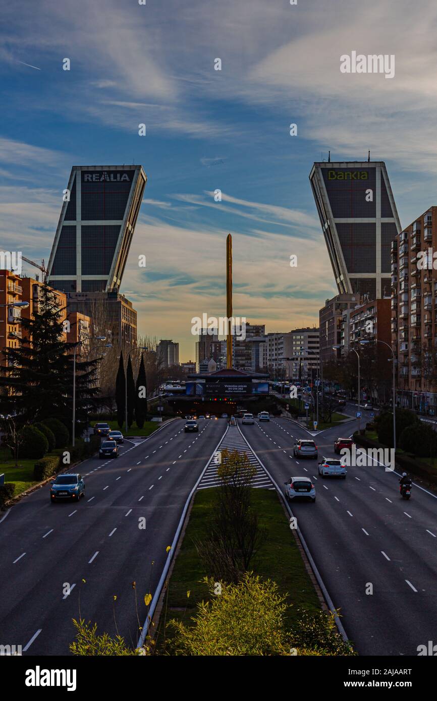 The Gate of Europe towers (Spanish Puerta de Europa), twin office