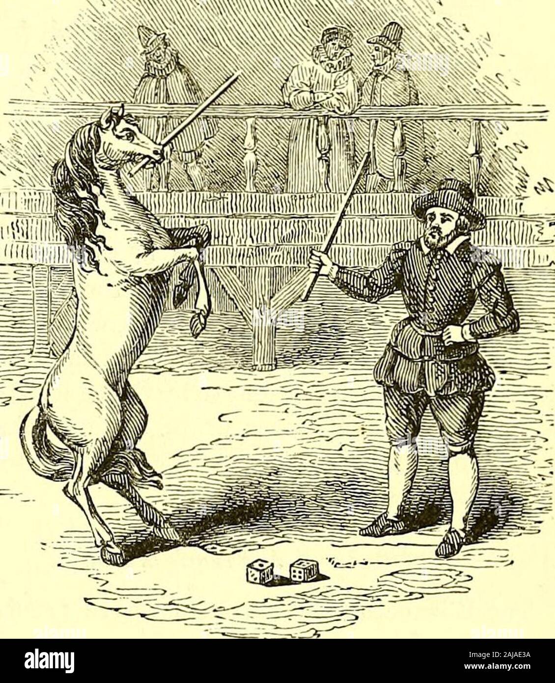 The comedies, histories, tragedies, and poems of William Shakspere . eem his credit,promised to manifest to the world that his horsewas nothing less than a devil. To this end hecommanded his horse to seek out one in thepress of the people who had a crucifix on hishat; which done, he bade him kneel down untoit; and not this only, but also to rise up againand to kiss it. And now, gentlemen (quothhe), I think my horse hath acquitted both meand himself; and so his adversaries rested sa-tisfied ; conceiving (as it might seem) that thedevil had no power to come near the cross. Thepeople of Orleans w Stock Photo
